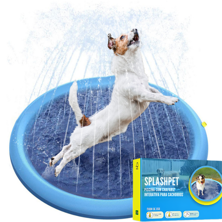 SplashPet - Piscina com Chafariz Interativa para Cachorros (BLACK NOVEMBER)